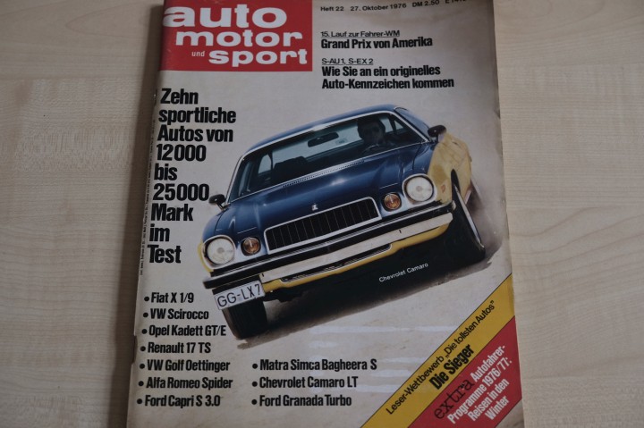 Deckblatt Auto Motor und Sport (22/1976)